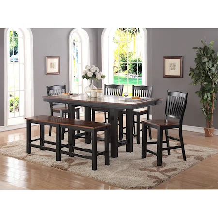 6 Piece Counter Height Dining Set